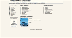 Desktop Screenshot of cancuntravelreviews.com